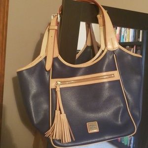 Classic elegant Dooney&Bourke navy blue purse